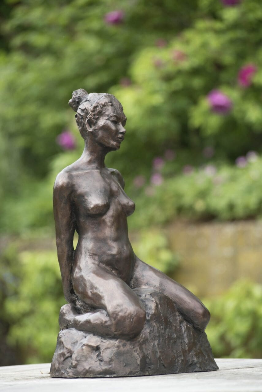 Seated Figure (Kneeling Woman Female Garden Lifelike statue